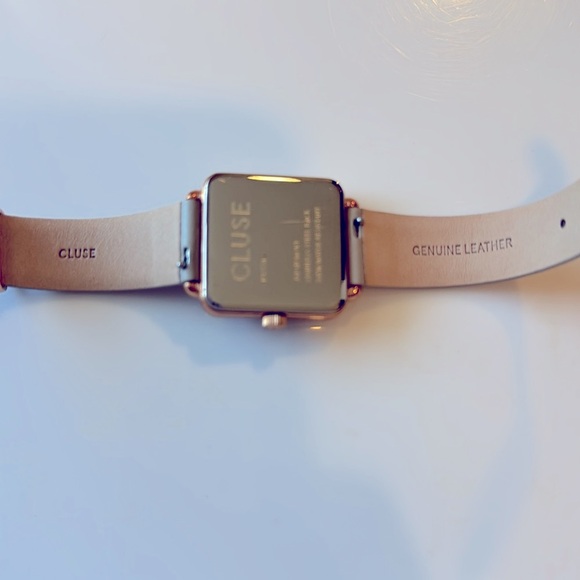 CLUSE La Garconne Rose Gold White Dial & Grey Leather Strap Watch main image 4
